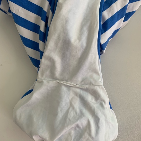 Blue & White Stripped One Piece Bikini Size Medium - Picture 10 of 12